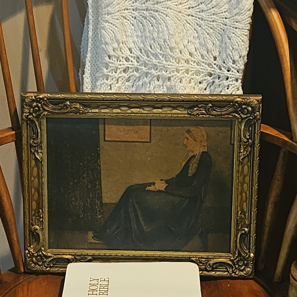 Antique-Style Framed Wall Art in Gold and Brown
